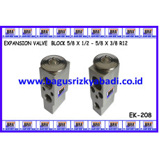 EXPANSION VALVE BLOCK 5/8 X 1/2 - 5/8 X 3/8 R12